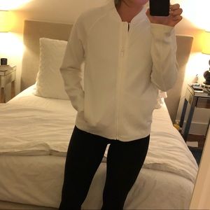 Lululemon White Bomber Jacket